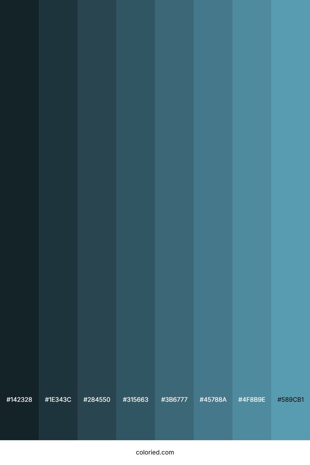 Hippie Blue Color Shades