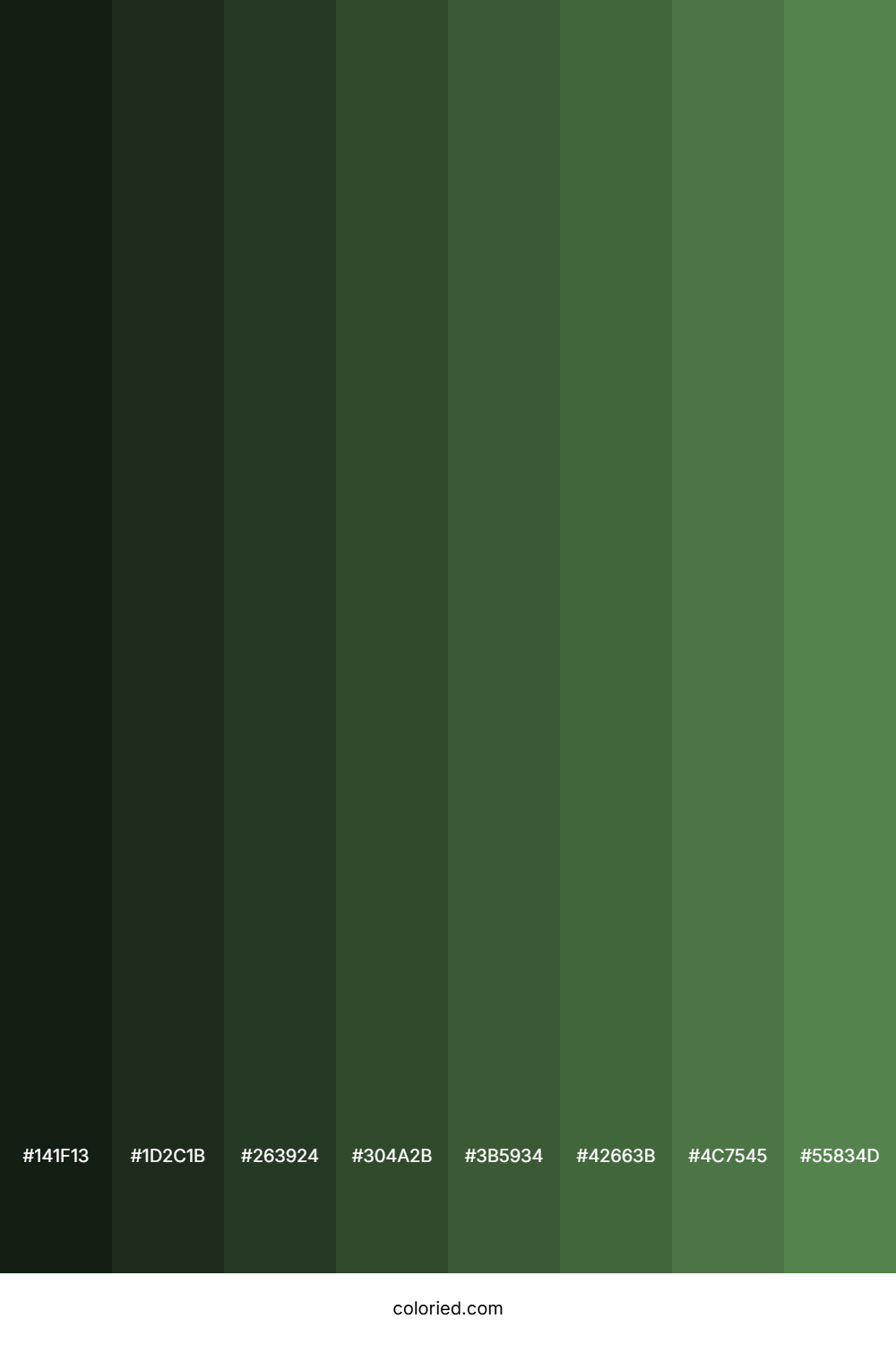 Hippie Green Color Shades