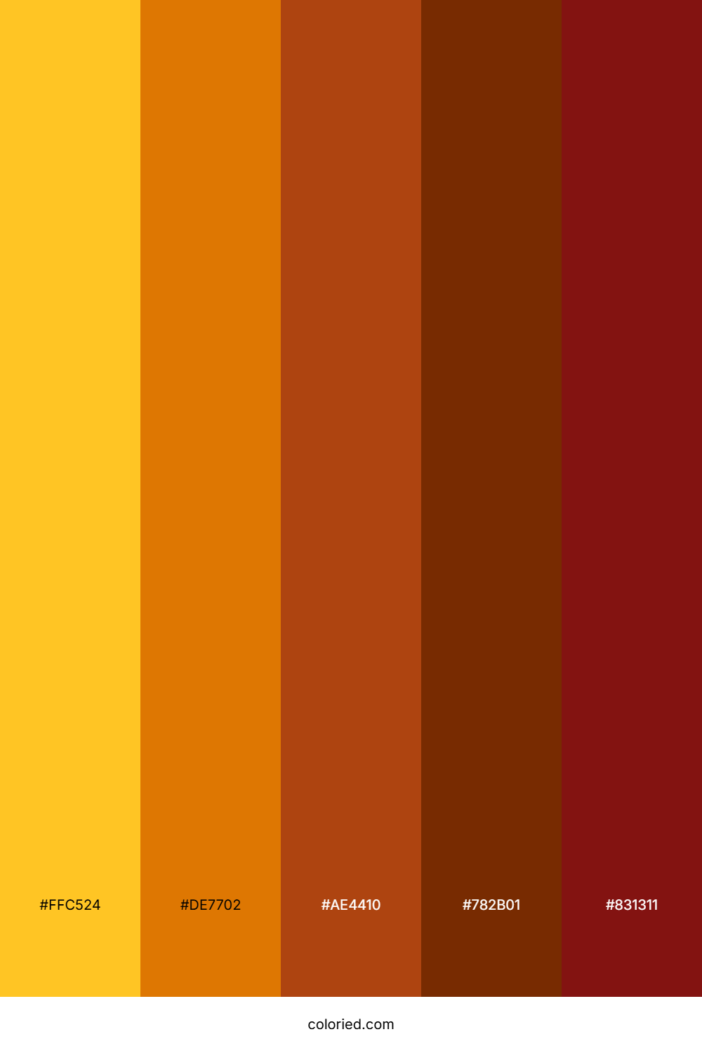 Honey Gold and Rust Color Palette