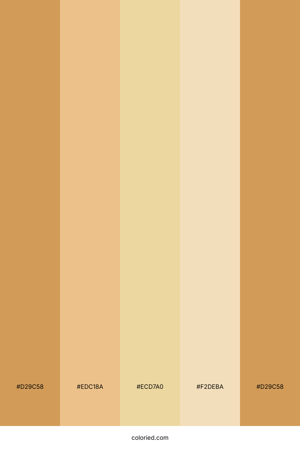 Honey Gold And Sand Color Palette