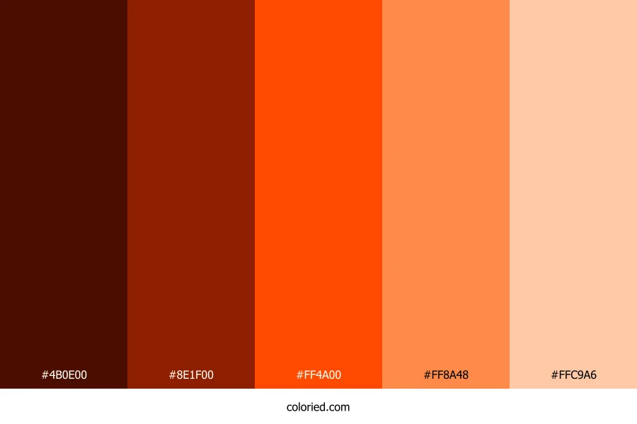 Hot Orange Color Palette