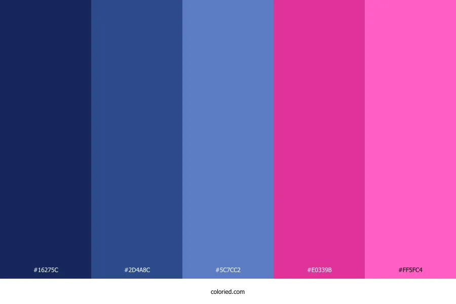 Hot Pink and Blue Color Palette
