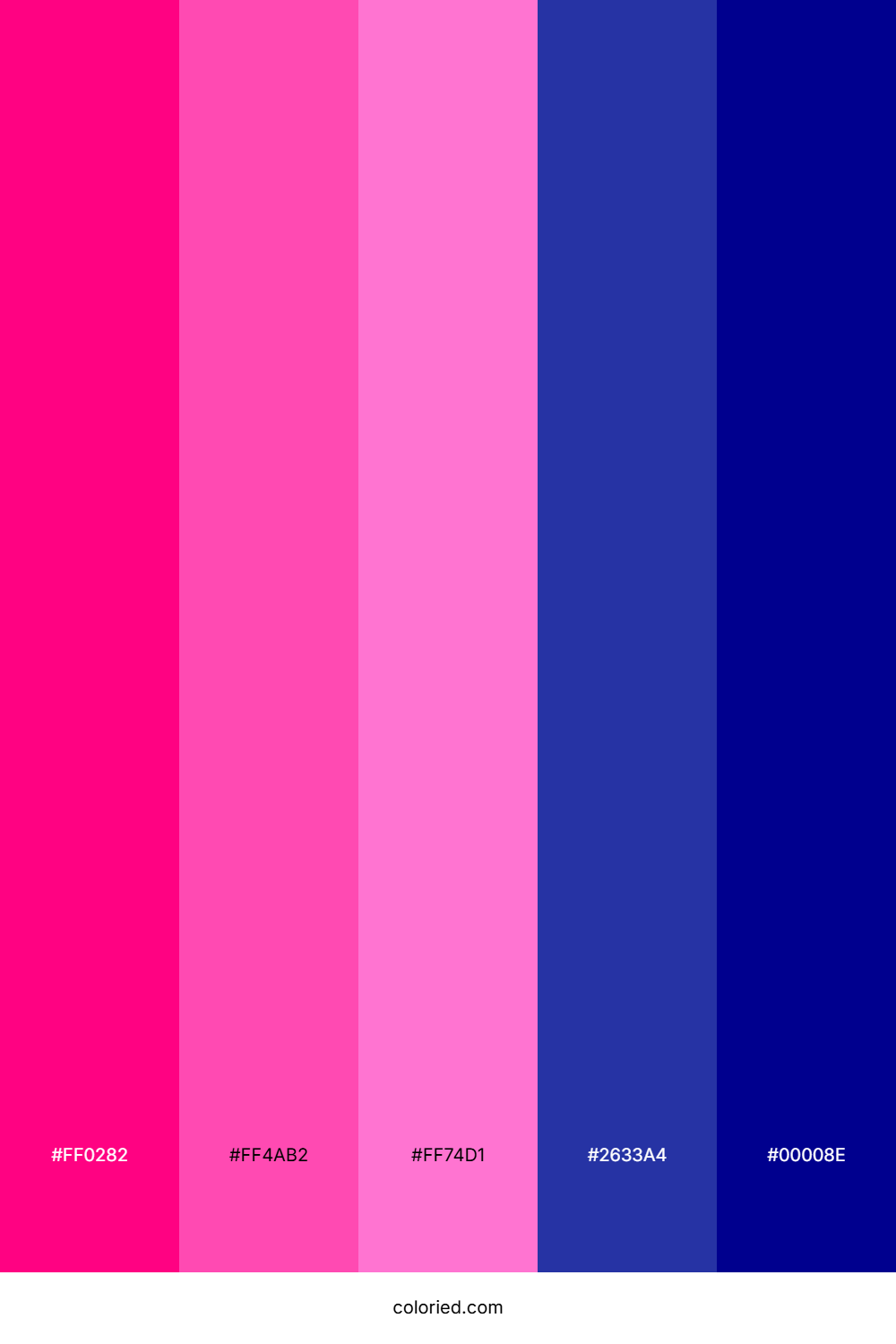 Hot Pink and Dark Blue Color Palette