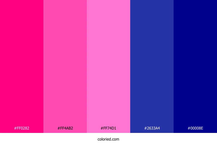Hot Pink and Dark Blue Color Palette