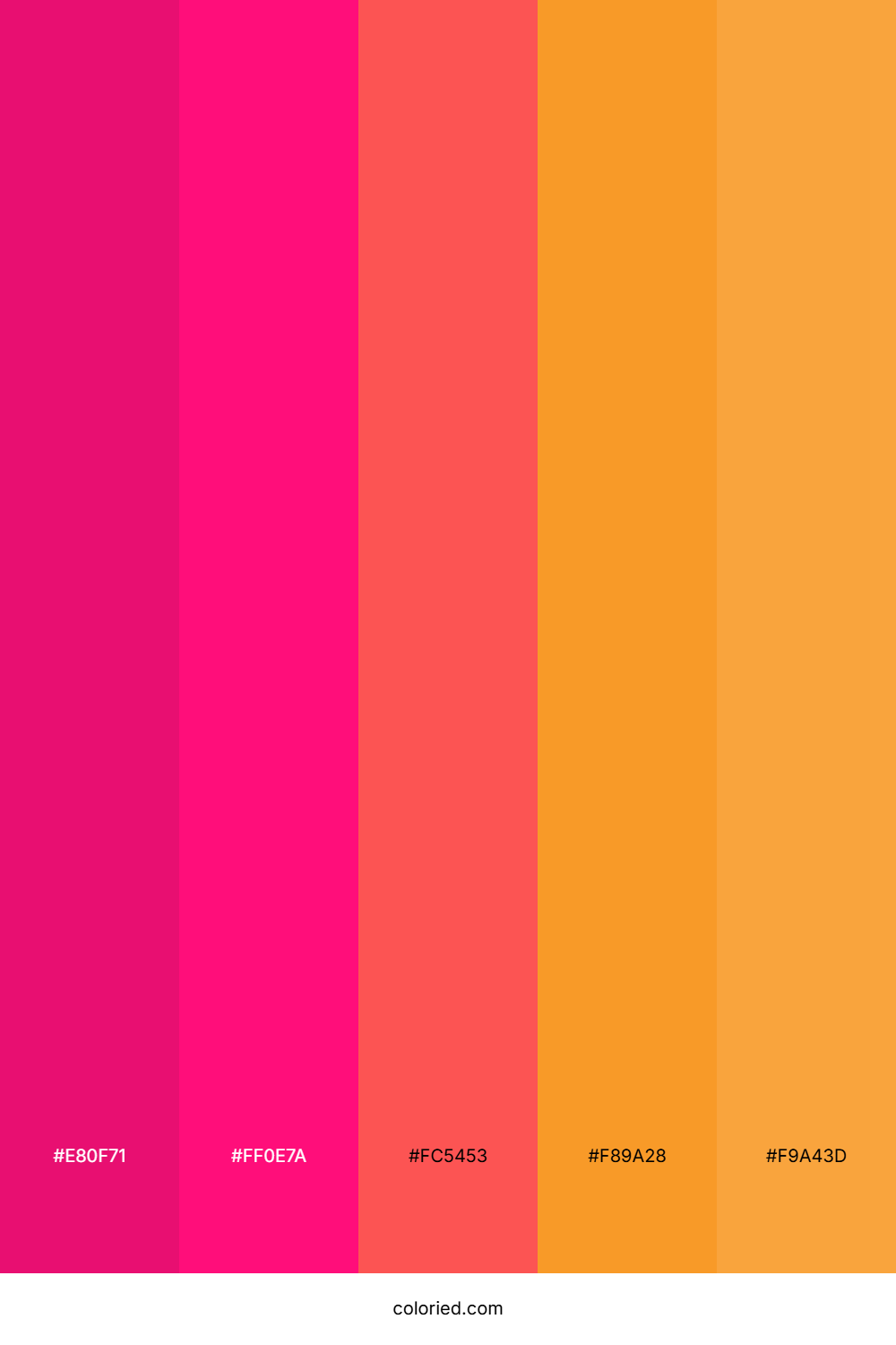 Hot Pink Citrus Color Palette