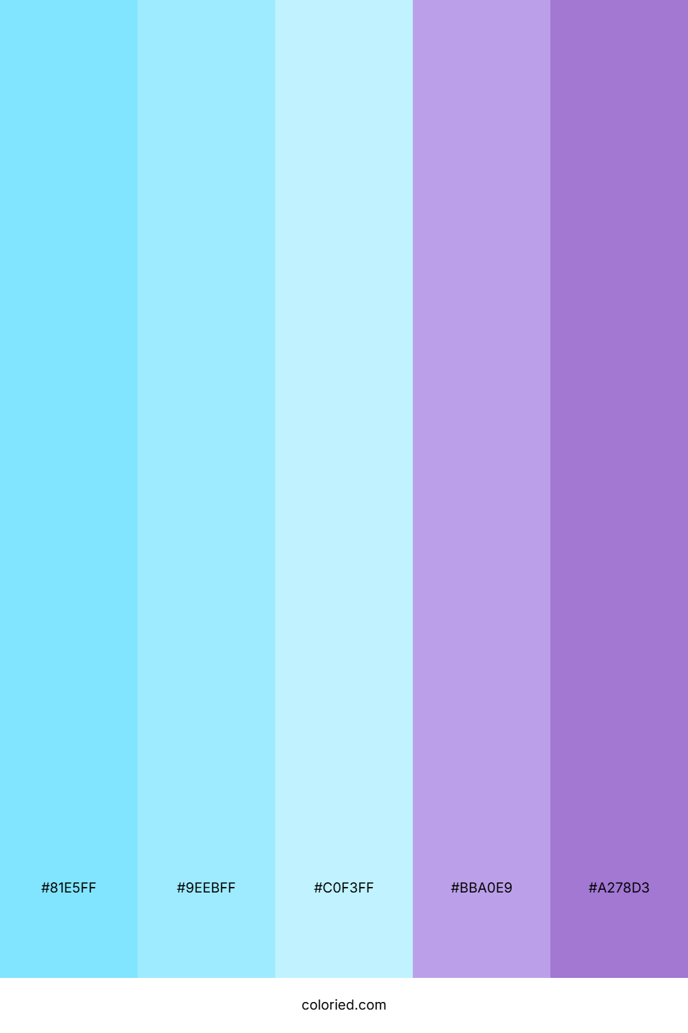 Ice Blue and Lavender Color Palette