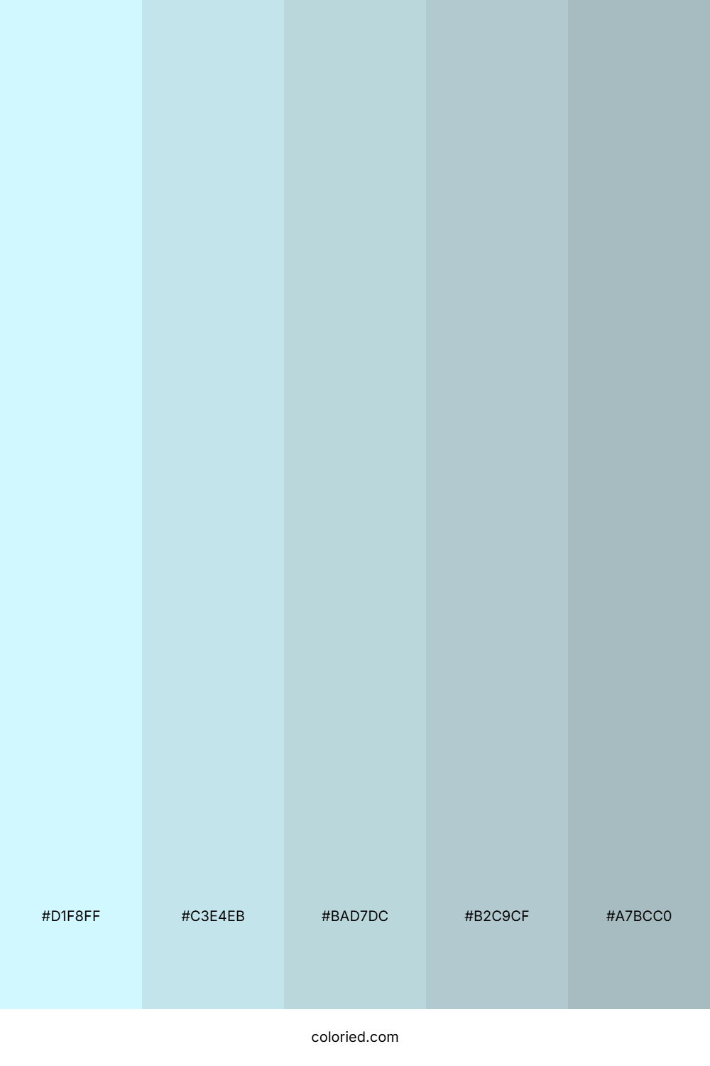 Ice Blue and Mist Color Palette