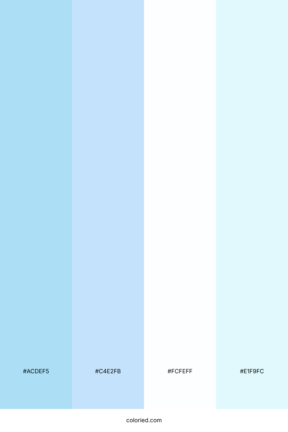 Ice Blue and Soft Cyan Color Palette