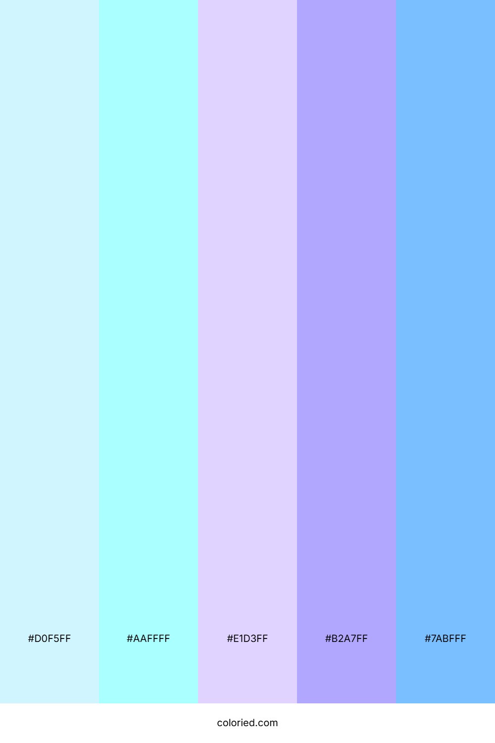 Icy Blue and Lavender Color Palette