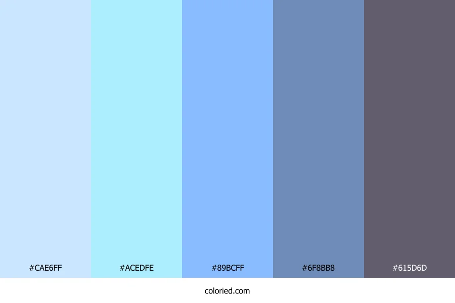 Icy Sky Reflection Color Palette