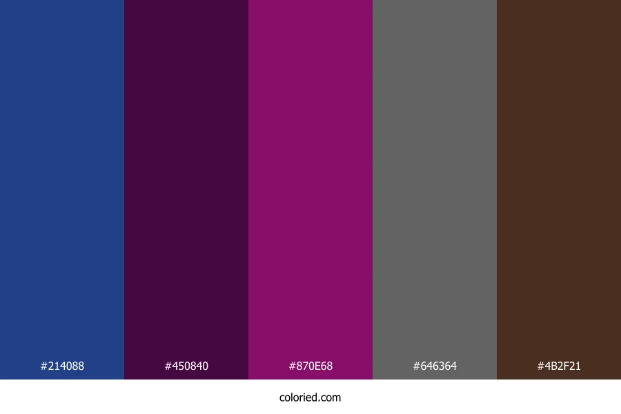 Indigo and Burgundy Color Palette