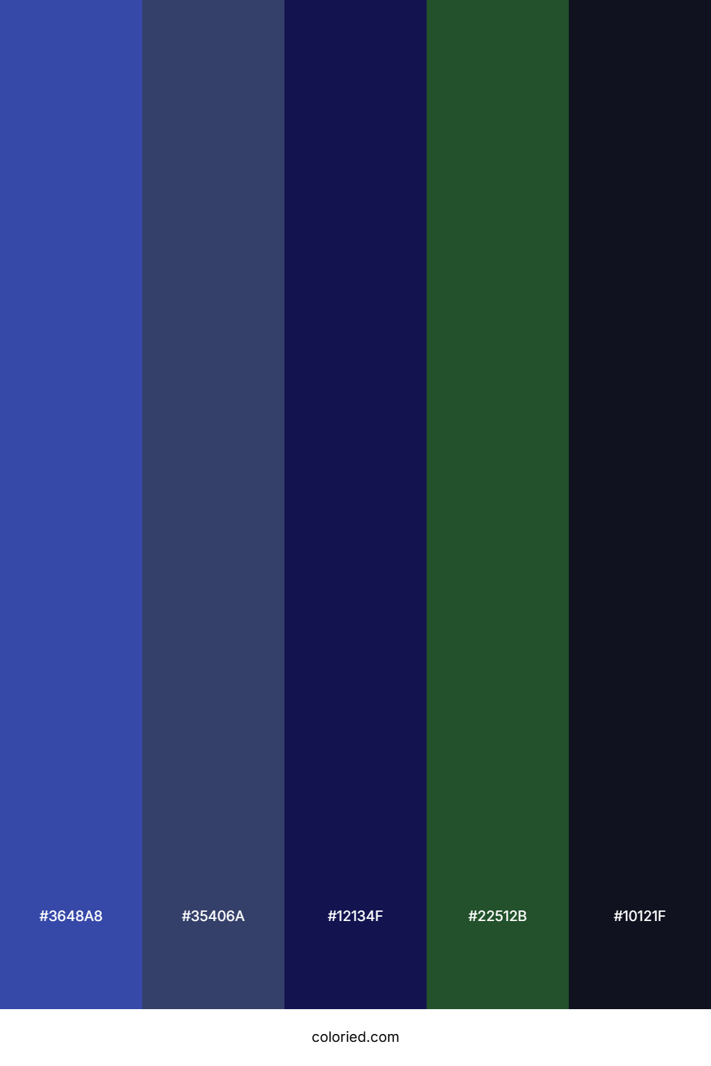 Indigo and Forest Color Palette