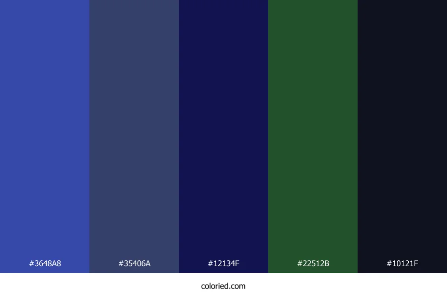 Indigo and Forest Color Palette