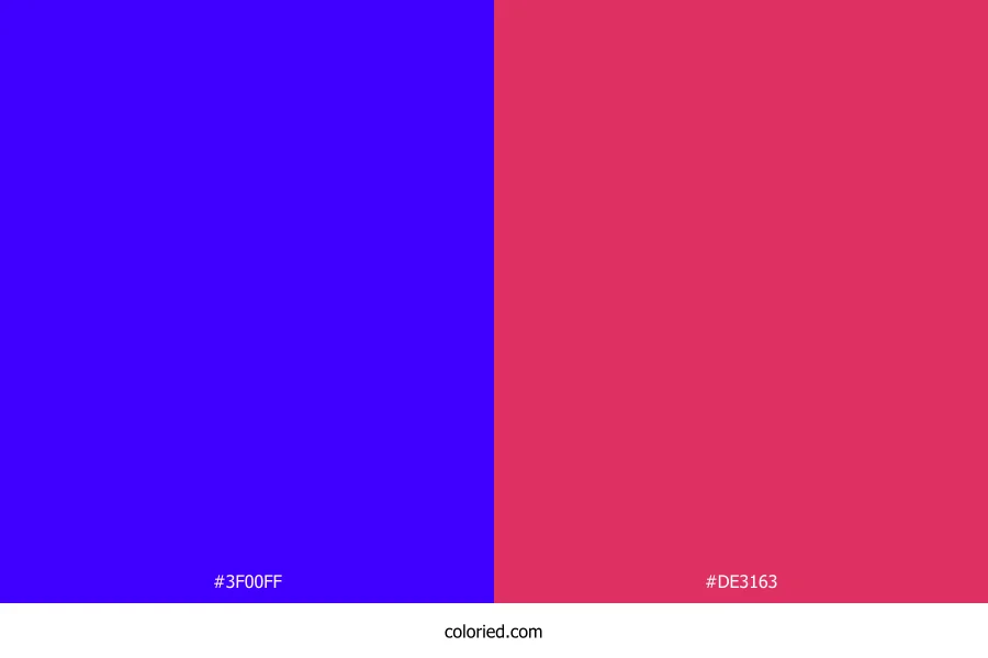 Indigo Blue and Cherry Red Dress Combination