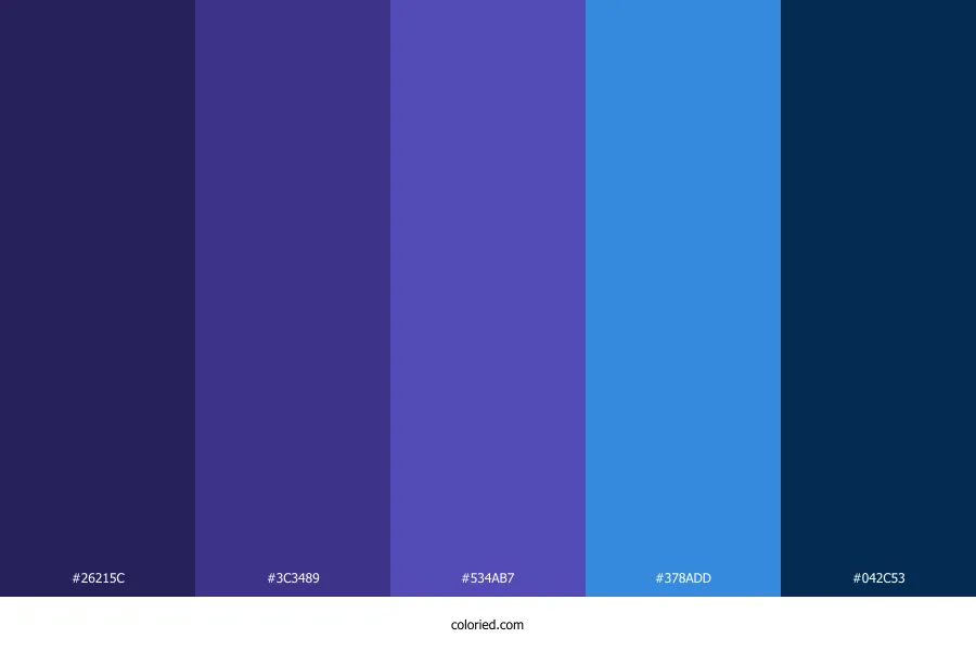 Indigo Blue Color Palette