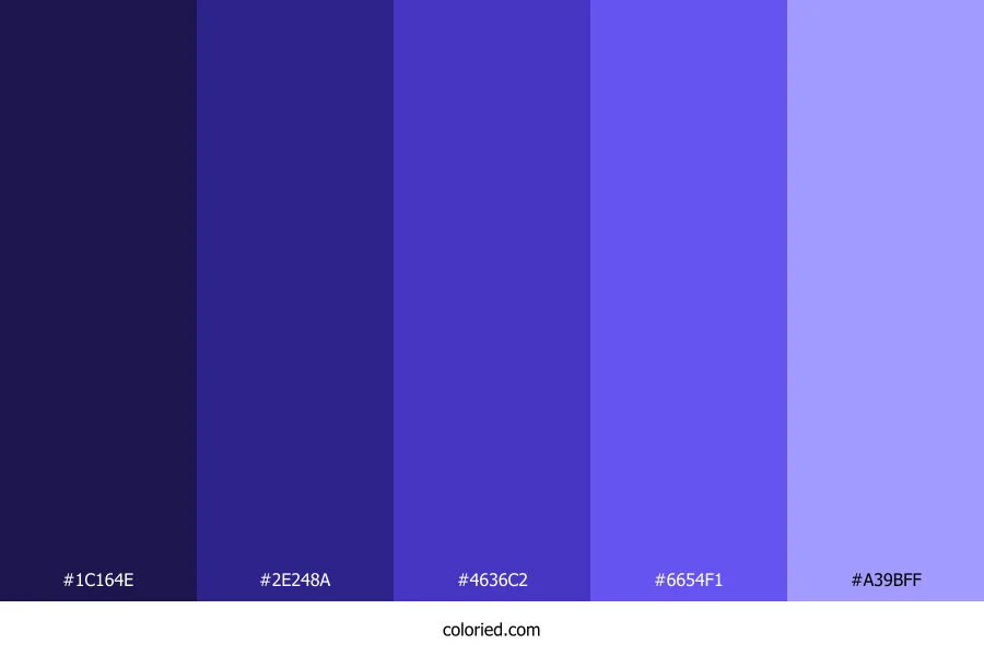 Indigo Gradient Color Palette