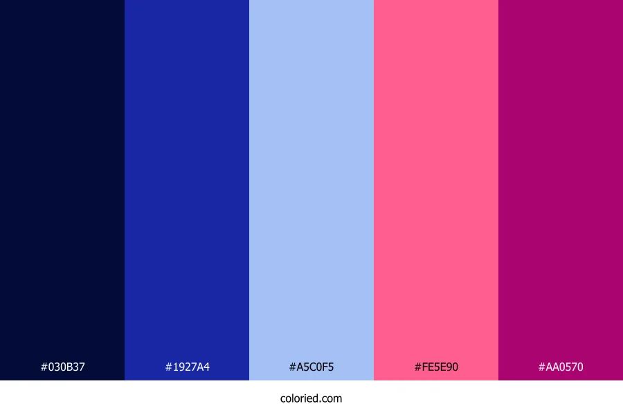 Indigo Pink Radiance Color Palette