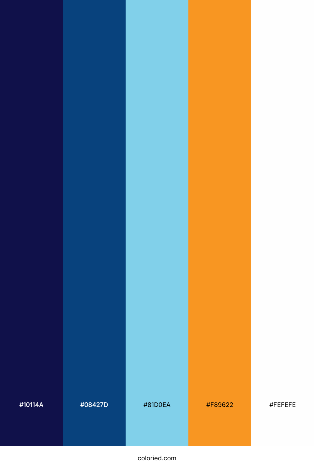 Indigo Wave and Tangerine Color Palette