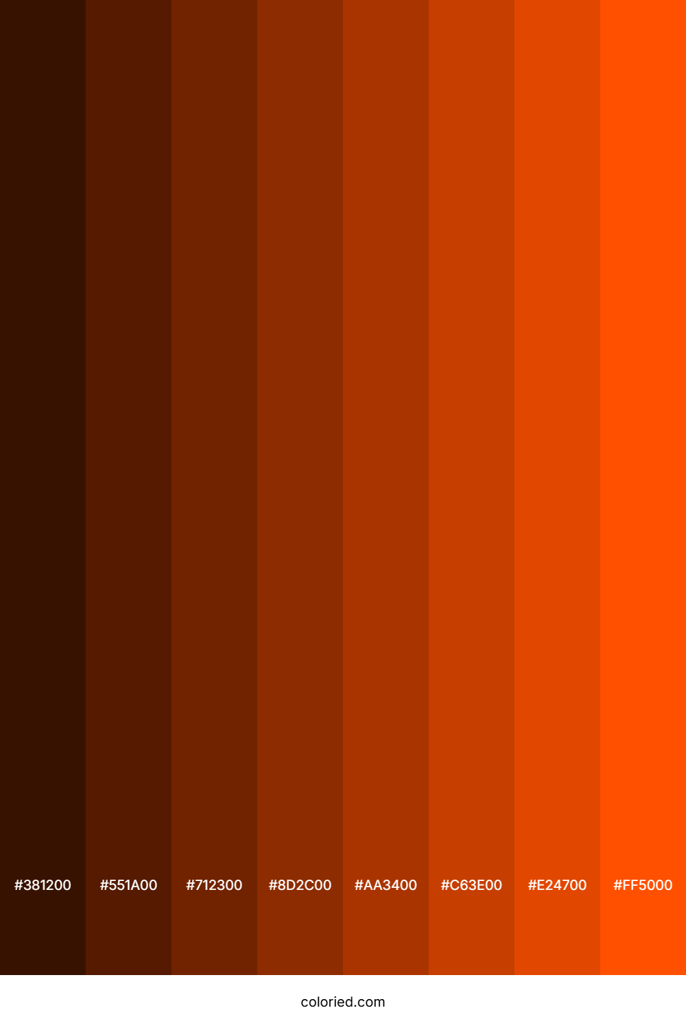 International Orange Color Shades