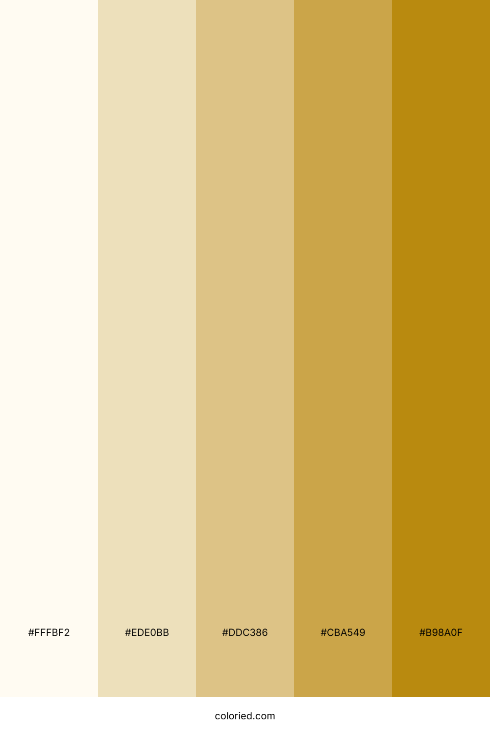 Ivory And Gold Color Palette