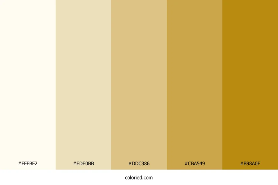 Ivory and Gold Color Palette