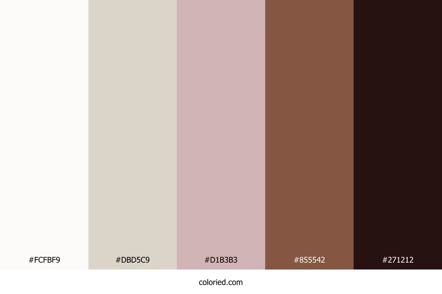 Ivory Cocoa Blush Color Palette