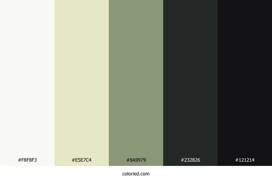 Ivory Sage Shadow Color Palette