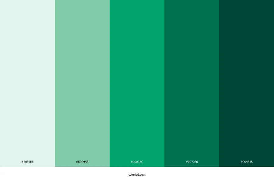 Jade Green Color Palette