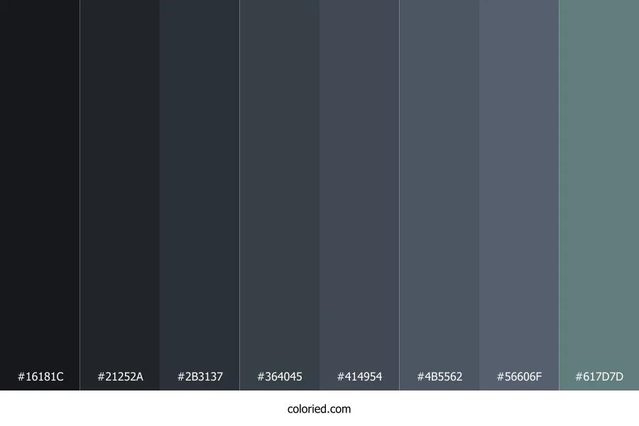 Jet Grey Color Shades
