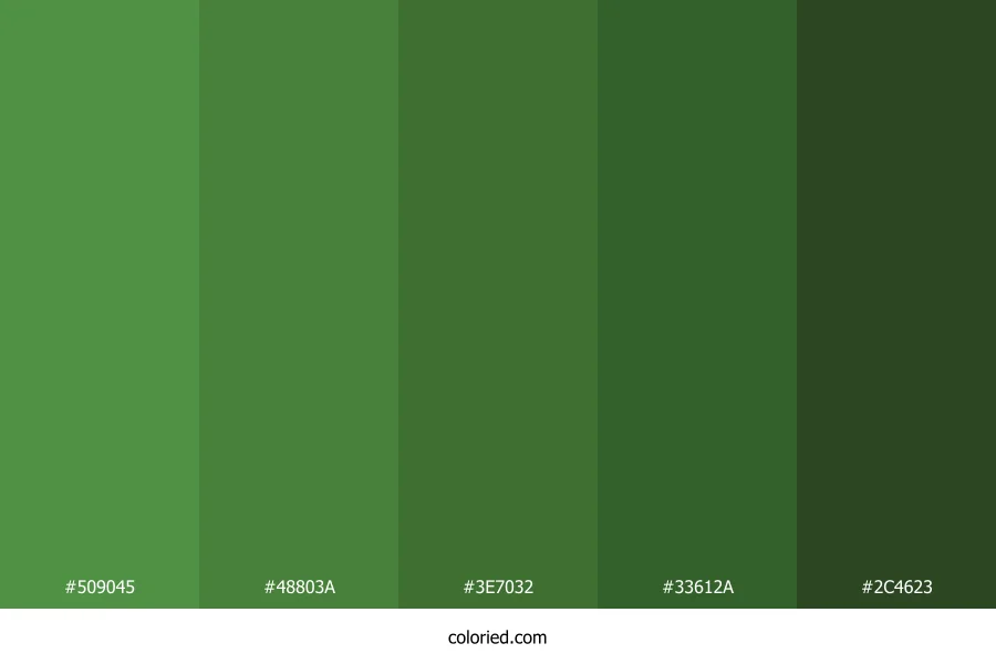 Jungle Green and Moss Color Palette