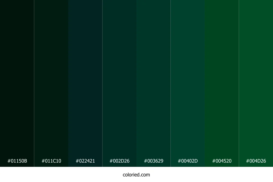 Kaitoke Green Color Shades