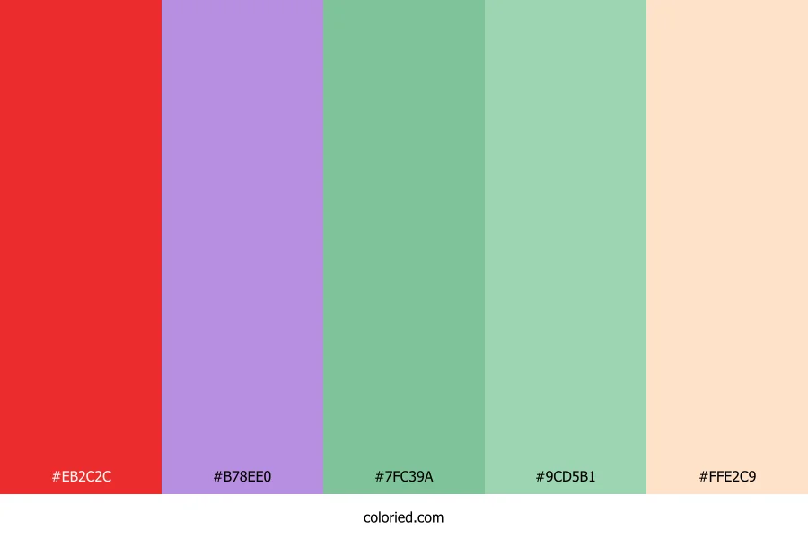 Lavender and Coral Color Palette