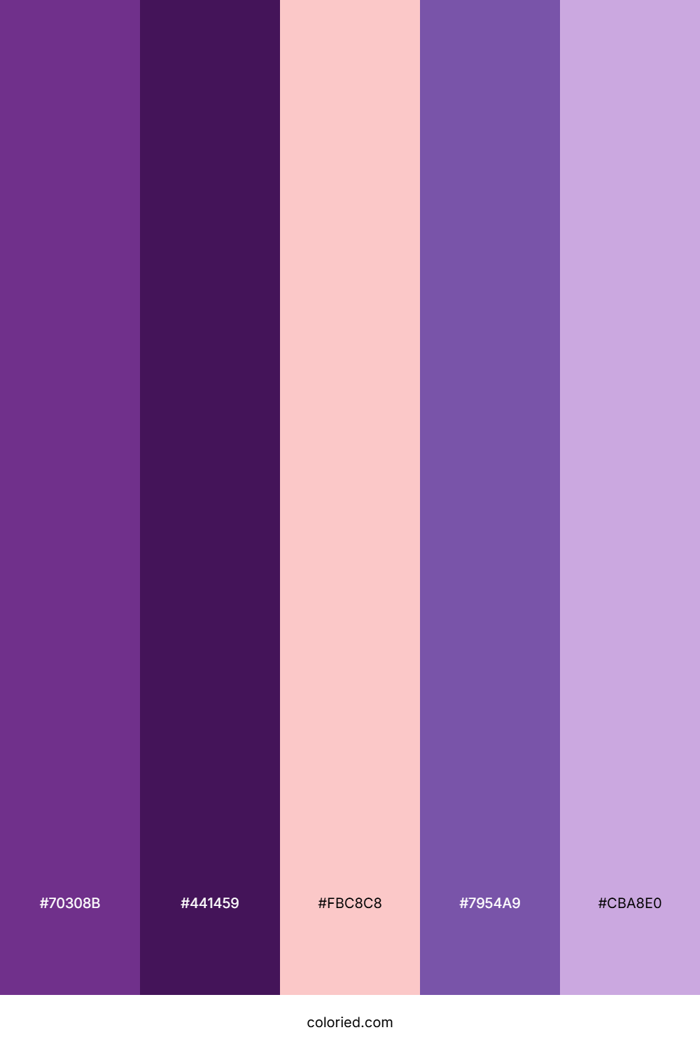 Lavender And Deep Purple Color Palette