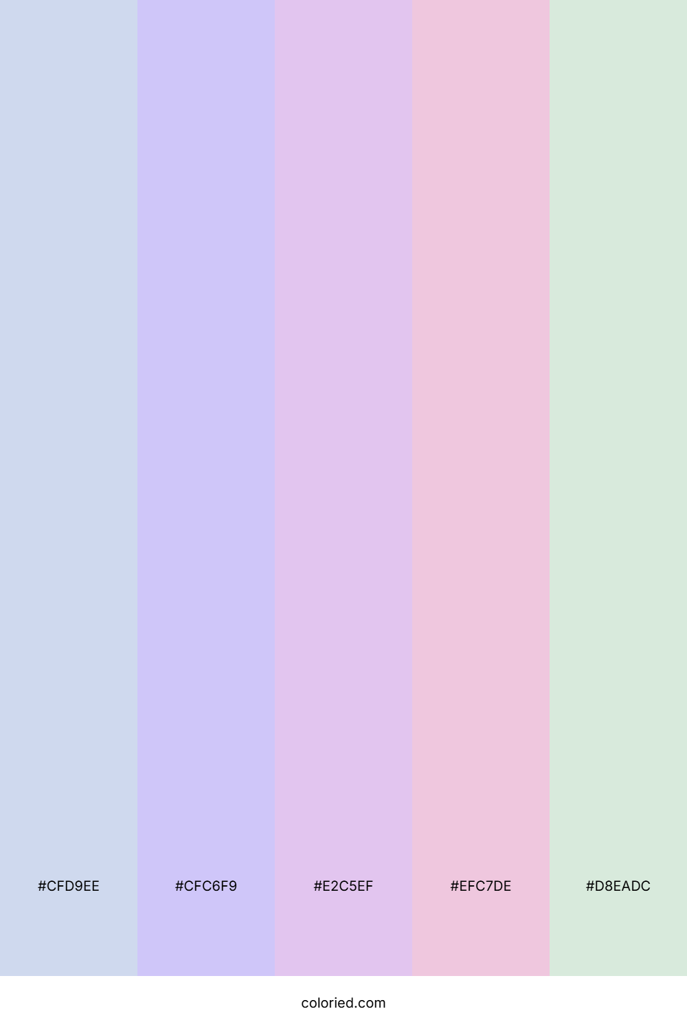 Lavender and Pale Blue Color Palette
