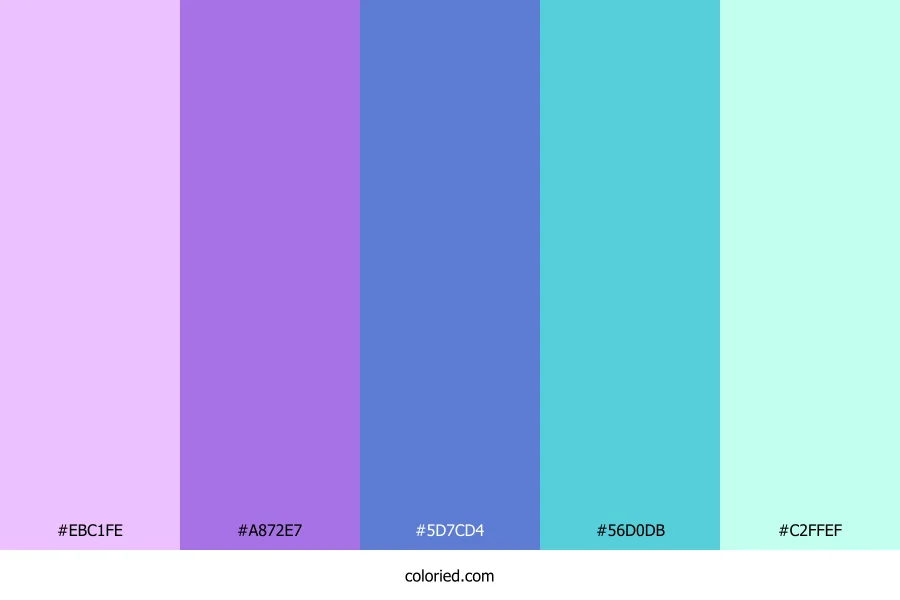 Lavender Aqua Glow Color Palette
