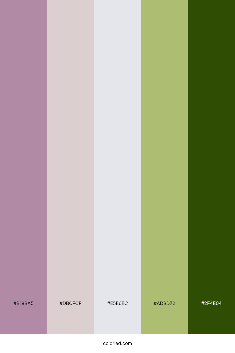 Lavender Blush Moss Color Palette