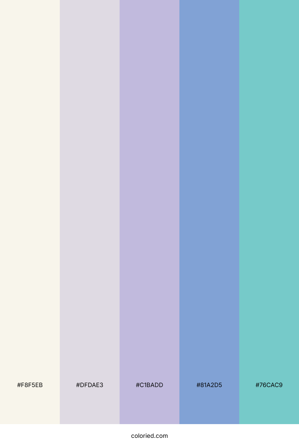 Lavender Cloud Breeze Color Palette