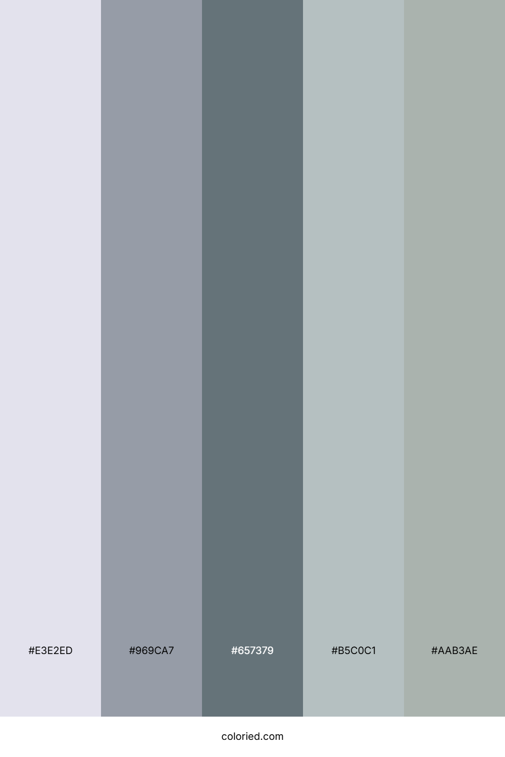 Lavender Fog Drift Color Palette