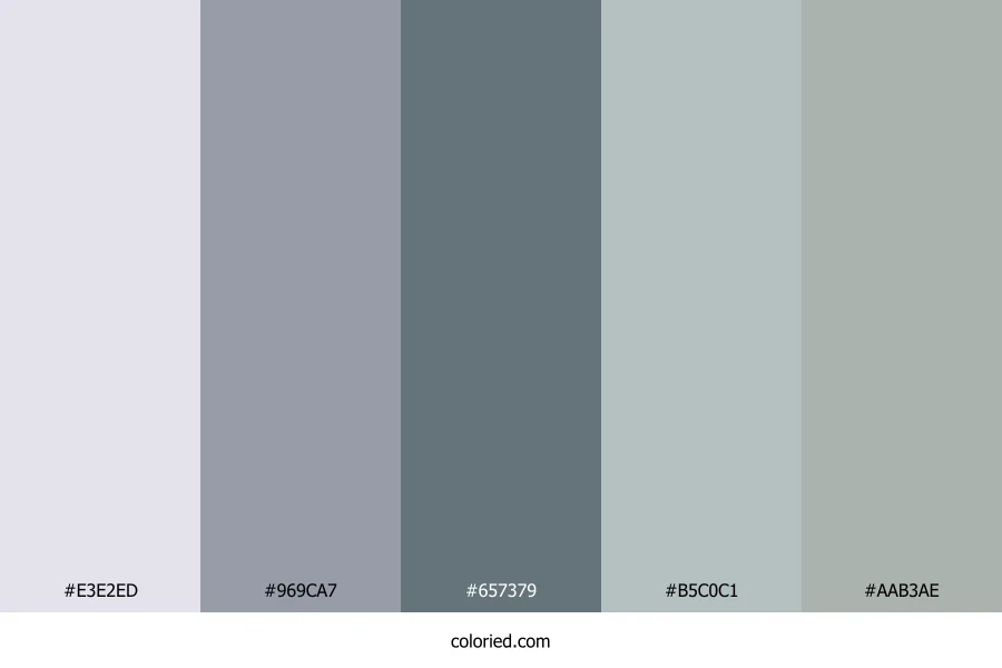 Lavender Fog Drift Color Palette