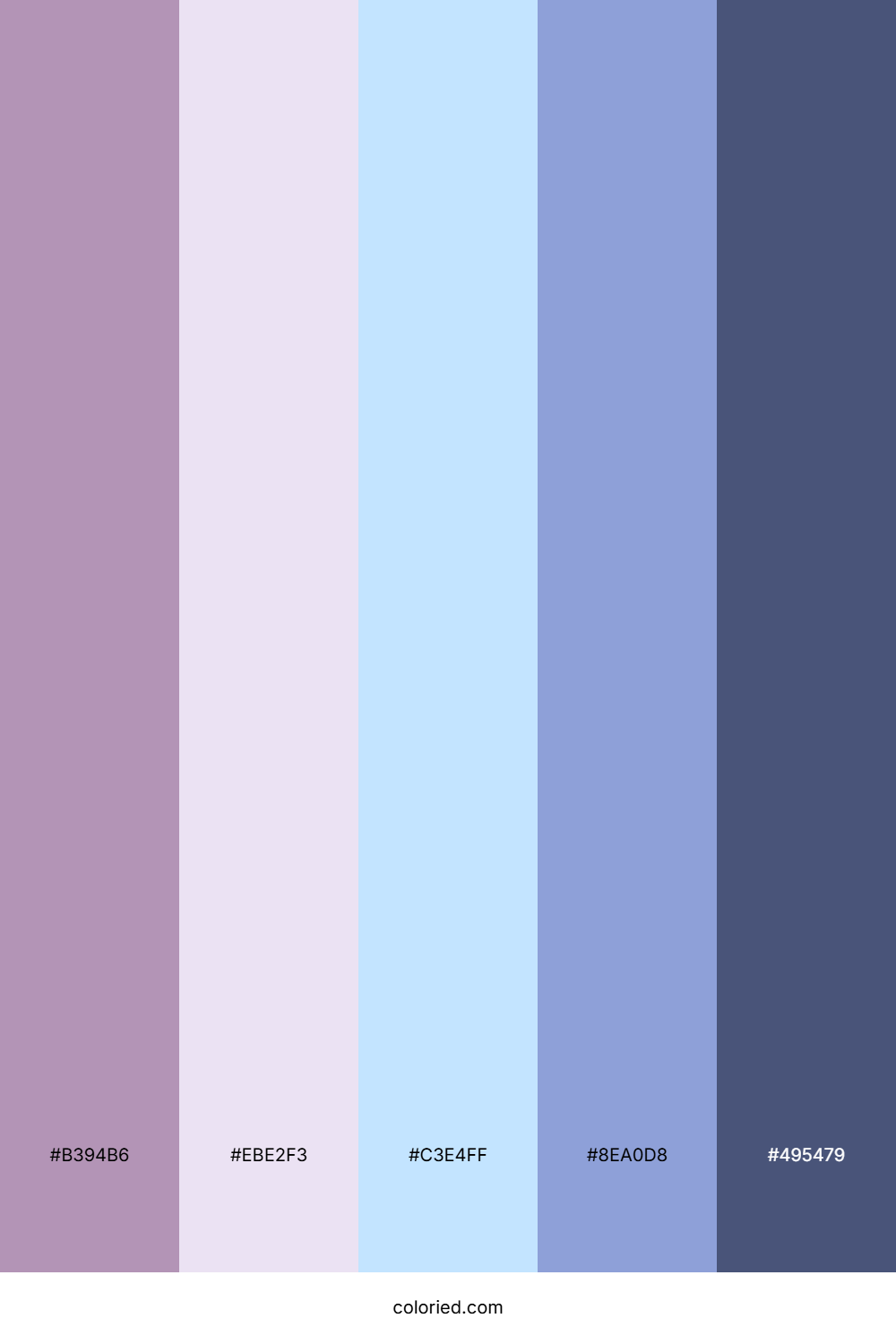 Lavender Frost Sky Color Palette