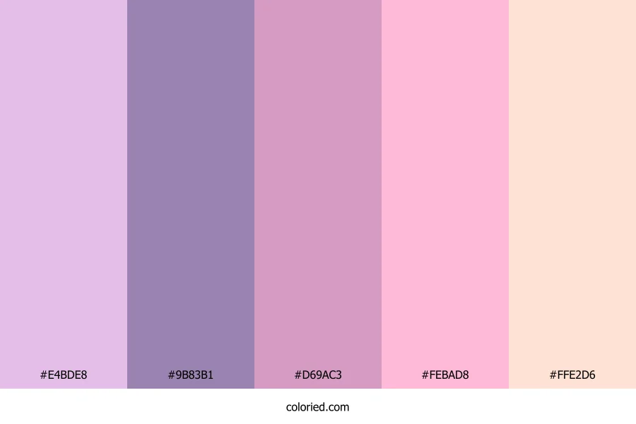 Lavender Haze and Orchid Pink Color Palette