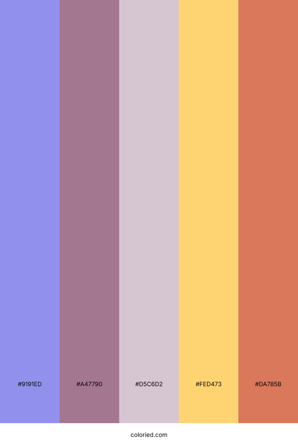 Lavender Horizon Flame Color Palette