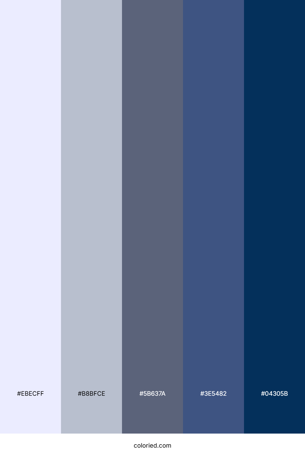 Lavender Mist and Deep Navy Color Palette
