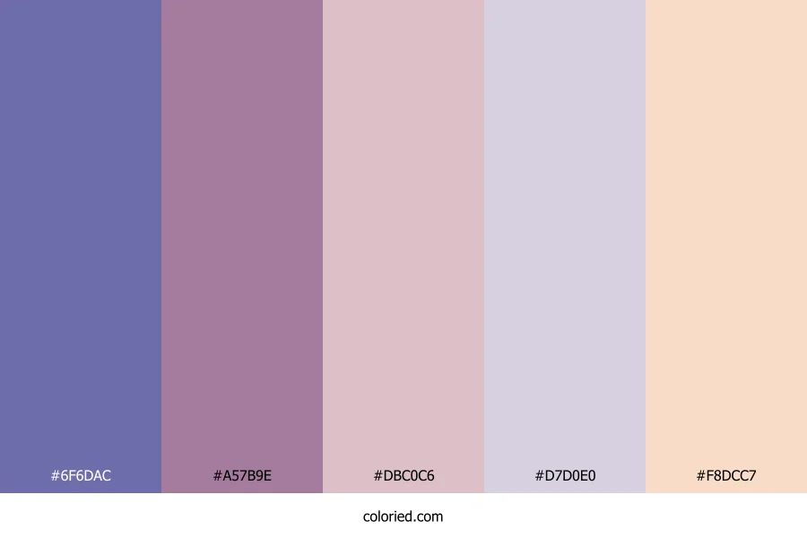 Lavender Mist Rose Color Palette