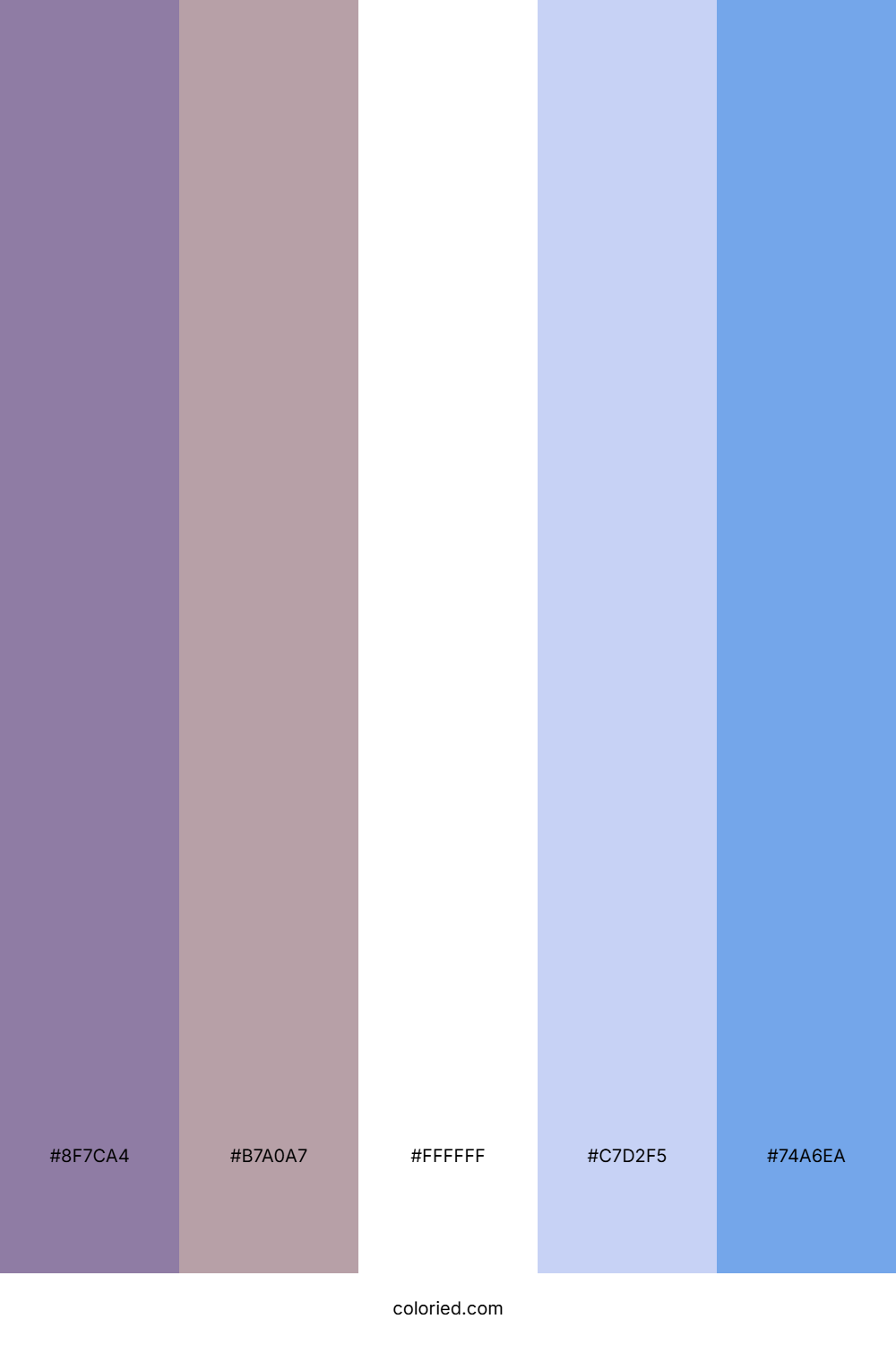 Lavender Mist Sky Color Palette