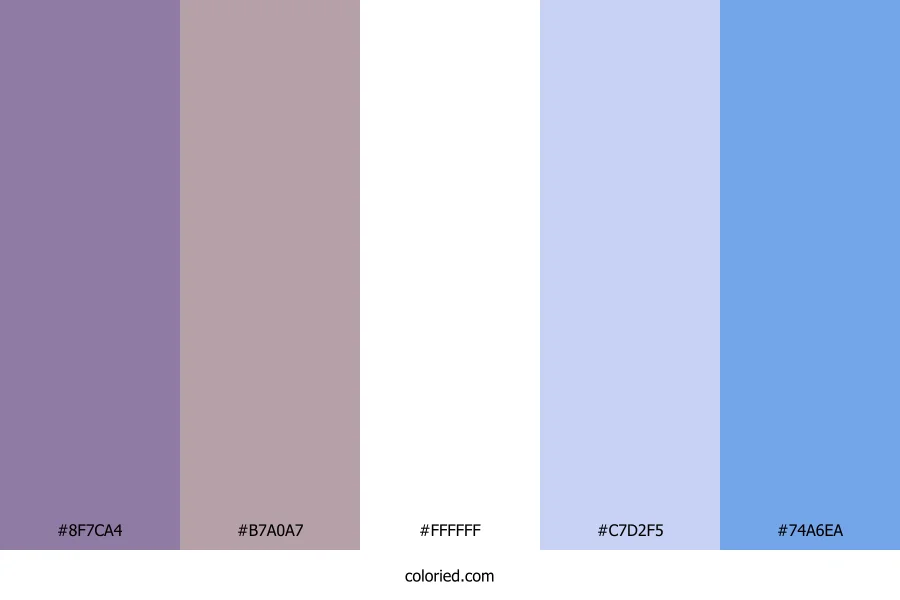 Lavender Mist Sky Color Palette