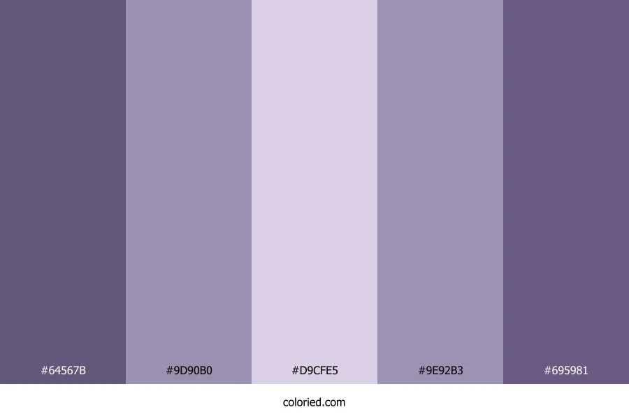 Lavender Mist Twilight Color Palette
