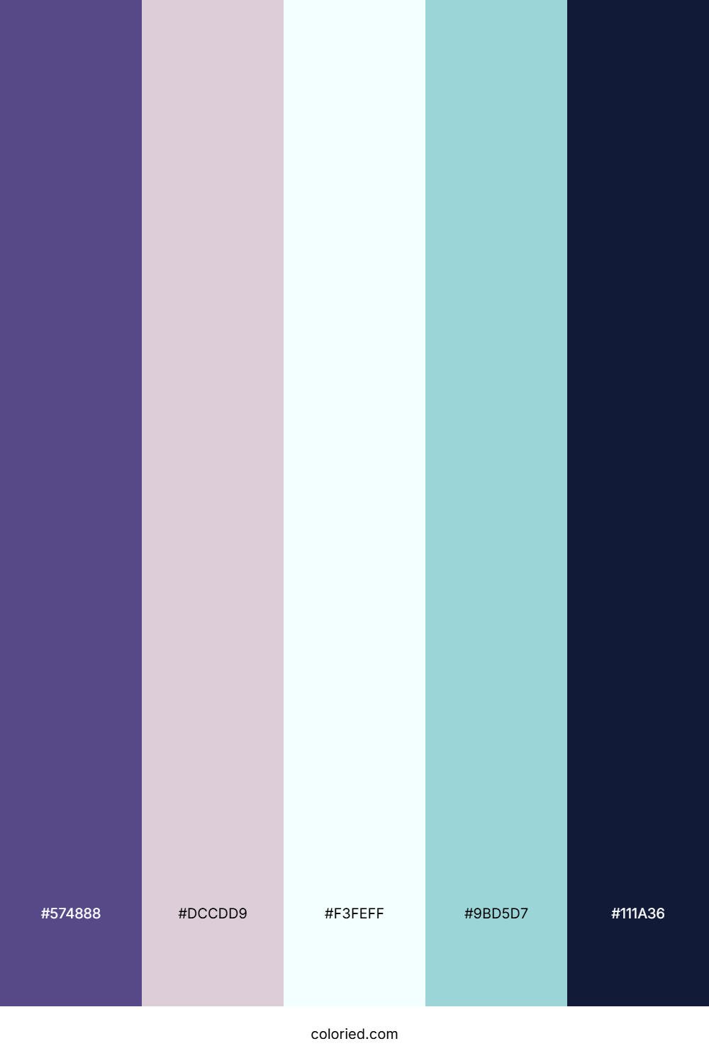 Lavender Ocean Fade Color Palette