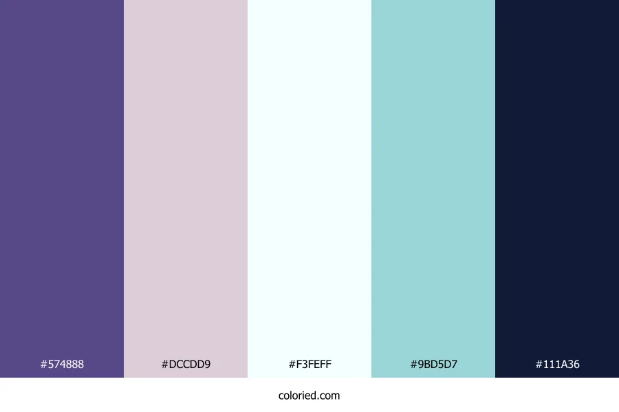 Lavender Ocean Fade Color Palette