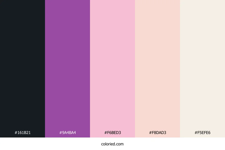 Lavender Peach Bloom Color Palette